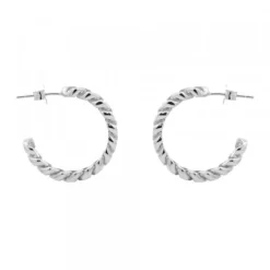 Pendientes Aro Chain Plata 22mm