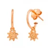 Pendientes Aro Eguzkilore Plata Rosa 20mm