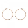 Pendientes Aro Entorchado Plata Rosa 45mm