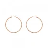 Pendientes Aro Entorchado Plata Rosa 35mm