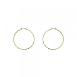 Pendientes Aro Entorchado Plata Dorada 20mm