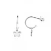 Pendientes Aro Flor de plata