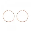 Pendientes Aro Grande Plata Rosa 45mm