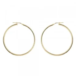 Pendientes Aro Grande Plata Dorada 50mm