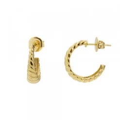 Pendientes Aro Grecia Plata Dorada 20mm