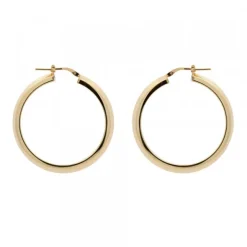 Pendientes Aro Plata Dorada 30mm