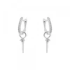 Pendientes Aro Plata y Circonitas 10mm