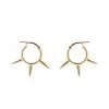 Pendientes Aro Punk Plata Dorada 12mm