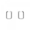 Pendientes Aro Rectangular Plata 18mm
