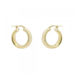 Pendientes Aro Textura Plata Dorada 20mm