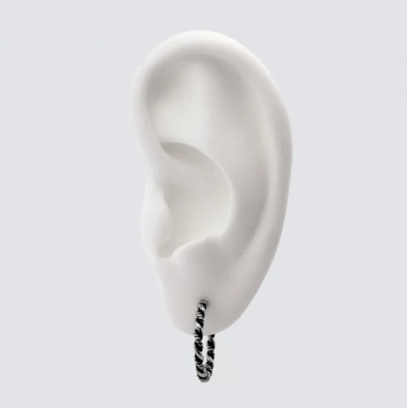 Pendientes Aro Twist Plata 15mm