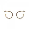 Pendientes Aro Twist Plata Dorada 15mm