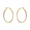 Pendientes Aros Entorchados Plata Dorada 39mm