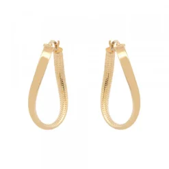 Pendientes Aros Entorchados Plata Dorada 39mm