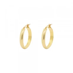 Pendientes Aros Plata Dorada 16mm