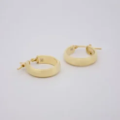 Pendientes Aros Plata Dorada 16mm