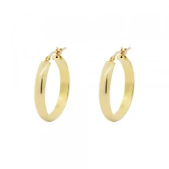 Pendientes Aros Plata Dorada 24mm