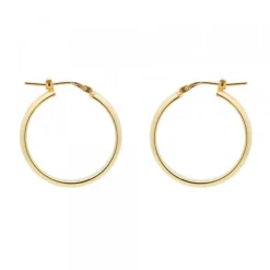 Pendientes Aros Plata Dorada 24mm