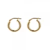 Pendientes Aros Plata Dorada 15mm