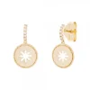 Pendientes B2 Plata Dorada y Circonitas