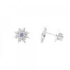 Pendientes Basic Colors Plata y Amatista