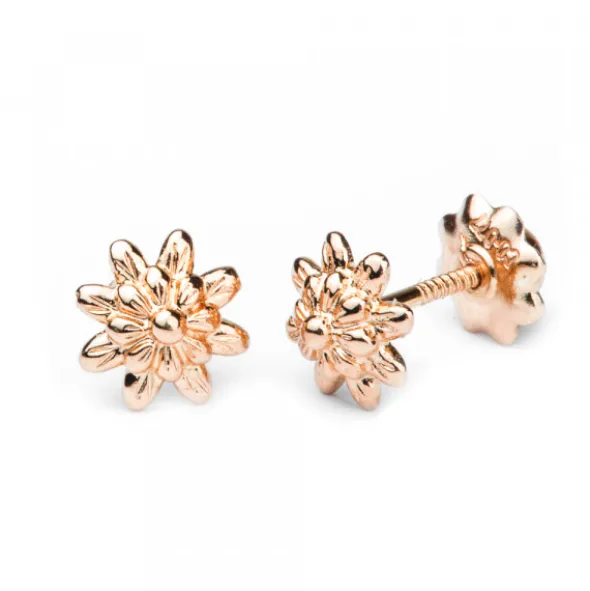 Pendientes Bebé Eguzkilore Oro Rosa 6mm
