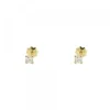 Pendientes Bebé Oro y Circonita Engarzada 3mm
