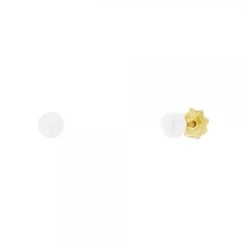 Pendientes Bebé Oro y Perla 4mm