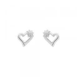 Pendientes Bihotza Plata 8mm