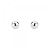 Pendientes Bola Oro Blanco 6mm