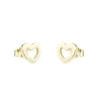 Pendientes Corazón Plata Dorada 9mm