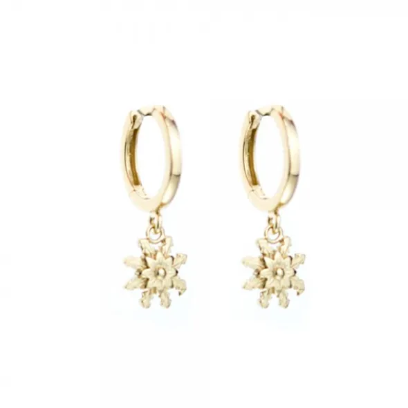 Pendientes Cripa Eguzkilore Plata Dorada 13mm