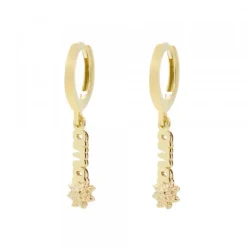 Pendientes Cripa Letras Ama de Plata Dorada 11mm