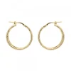 Pendientes Doble Aro Entorchado Plata Dorada 22mm