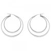Pendientes Doble Aro Plata 40mm