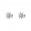Pendientes Eguzkilore Oro Blanco y Brillante 9mm