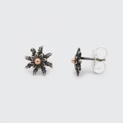 Pendientes Eguzkilore Plata Envejecida y Cobre 11mm