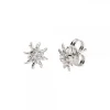Pendientes Eguzkilore Plata y Circonita Blanca 11mm