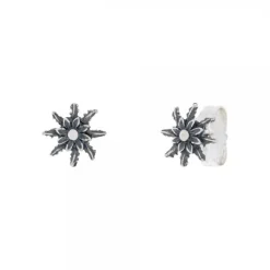 Pendientes Eguzkilore Plata Envejecida 11mm