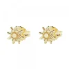 Pendientes Eguzkilore Plata Dorada 8mm
