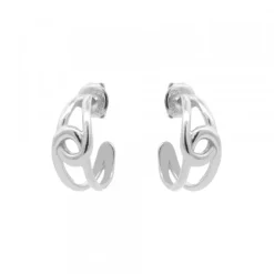 Pendientes Hariak Entrelazados Plata 20mm