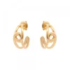 Pendientes Hariak Entrelazado Dorado 20mm
