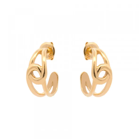 Pendientes Hariak Entrelazado Dorado 20mm