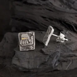 Pendientes Irulegi Plata y Lámina de Oro
