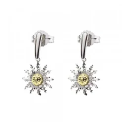Pendientes Largos Eguzkilore Bicolor 25mm