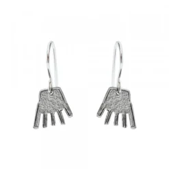 Pendientes Largos Mano Irulegi Plata