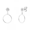 Pendientes Luna Llena Largos Plata