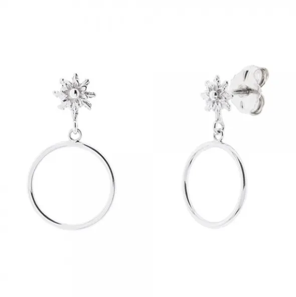 Pendientes Luna Llena Largos Plata