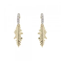 Pendientes Mari Plata Dorada y Circonitas Blancas