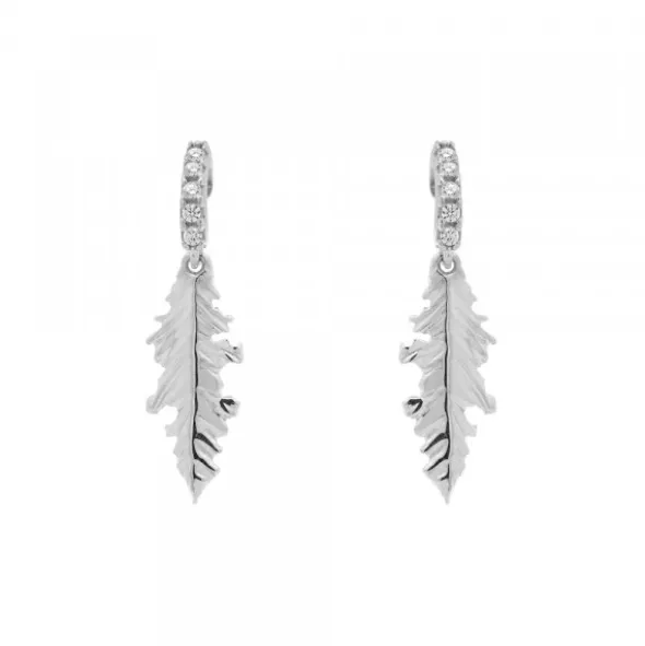 Pendientes Mari Plata y Circonitas Blancas